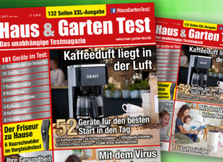 HAUS & GARTEN TEST 2/2021 – Kaffeeduft liegt in der Luft