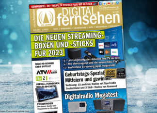 20 Jahre DIGTAL FERNSEHEN! Ausgabe 1/2023 am Kiosk Cover DIGITAL FERNSEHEN 1-2023